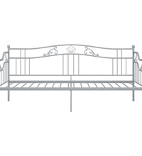 Schlafsofa Bettgestell Grau Metall 90x200 cm