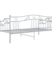 Schlafsofa Bettgestell Grau Metall 90x200 cm