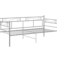 Schlafsofa Bettgestell Grau Metall 90x200 cm