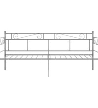 Schlafsofa Bettgestell Grau Metall 90x200 cm