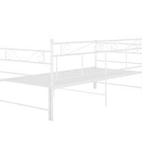 Tagesbett Ausziehbar Weiß Metall 90x200 cm