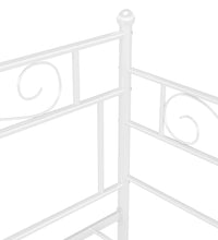 Tagesbett Ausziehbar Weiß Metall 90x200 cm