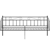 Schlafsofa Bettgestell Schwarz Metall 90x200 cm