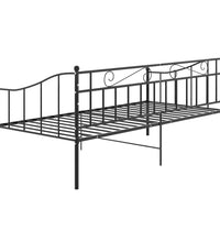 Schlafsofa Bettgestell Schwarz Metall 90x200 cm