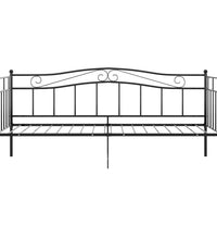 Schlafsofa Bettgestell Schwarz Metall 90x200 cm