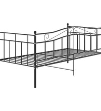 Schlafsofa Bettgestell Schwarz Metall 90x200 cm