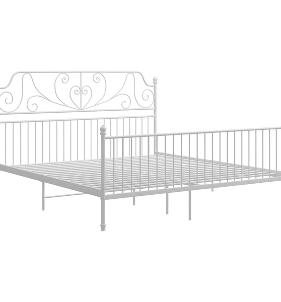 Bettgestell Weiß Metall 180x200 cm