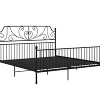 Bettgestell Schwarz Metall 200x200 cm
