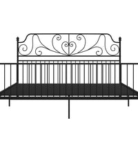 Bettgestell Schwarz Metall 200x200 cm