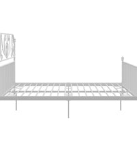 Bettgestell Weiß Metall 200x200 cm