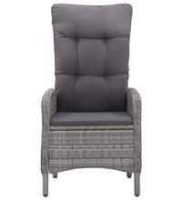 3-tlg. Garten-Essgruppe Poly Rattan und Glas Grau