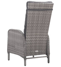 3-tlg. Garten-Essgruppe Poly Rattan und Akazienholz Grau