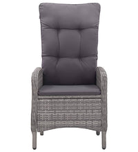 5-tlg. Garten-Essgruppe Poly Rattan und Glas Grau
