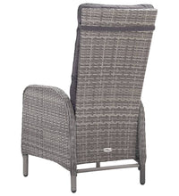 5-tlg. Garten-Essgruppe Poly Rattan und Glas Grau