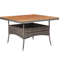 9-tlg. Garten-Essgruppe Poly Rattan und Akazienholz Grau