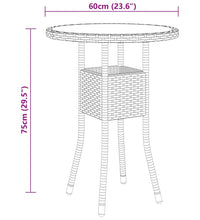 3-tlg. Garten-Bistro-Set Poly Rattan Grau