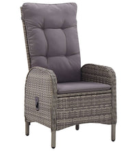 3-tlg. Garten-Bistro-Set Poly Rattan Grau