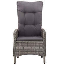 3-tlg. Garten-Bistro-Set Poly Rattan Grau