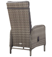 3-tlg. Garten-Bistro-Set Poly Rattan Grau