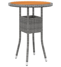 3-tlg. Garten-Bistro-Set Poly Rattan Grau