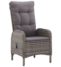 3-tlg. Garten-Bistro-Set Poly Rattan Grau