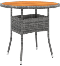 5-tlg. Garten-Bistro-Set Poly Rattan Grau
