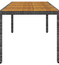 11-tlg. Garten-Essgruppe Poly Rattan Grau
