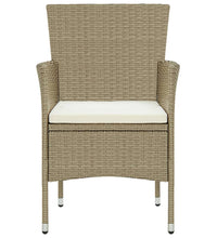 11-tlg. Garten-Essgruppe Poly Rattan Beige