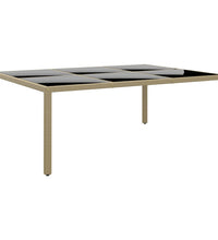 11-tlg. Garten-Essgruppe Poly Rattan Beige