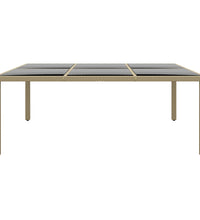 11-tlg. Garten-Essgruppe Poly Rattan Beige