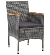 11-tlg. Garten-Essgruppe Poly Rattan Grau