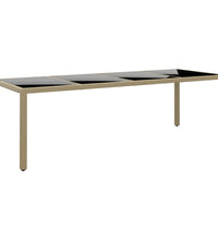 11-tlg. Garten-Essgruppe Poly Rattan Beige