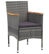 11-tlg. Garten-Essgruppe Poly Rattan Grau