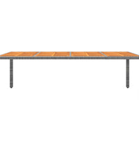 11-tlg. Garten-Essgruppe Poly Rattan Grau