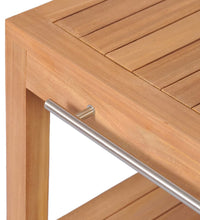 Waschtisch Massivholz Teak mit Waschbecken Marmor Schwarz