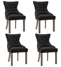 Esszimmerstühle 4 Stk. Schwarz Stoff