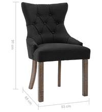 Esszimmerstühle 4 Stk. Schwarz Stoff