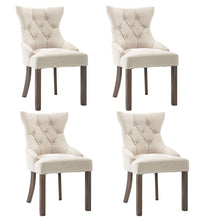 Esszimmerstühle 4 Stk. Beige Stoff