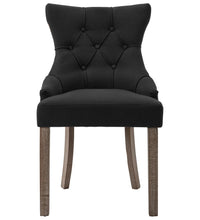 Esszimmerstühle 6 Stk. Schwarz Stoff