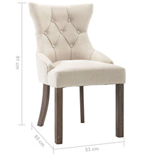 Esszimmerstühle 6 Stk. Beige Stoff