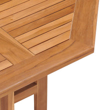 Klappbarer Garten-Esstisch 90x90x75 cm Massivholz Teak