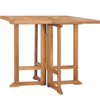 Klappbarer Garten-Esstisch 90x90x75 cm Massivholz Teak