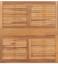 Klappbarer Garten-Esstisch 90x90x75 cm Massivholz Teak