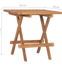 Klappbarer Gartentisch 50x50x50 cm Teak Massivholz