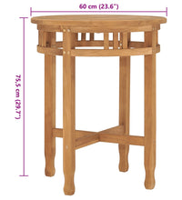 Bistrotisch Ø60x60 cm Teak Massivholz