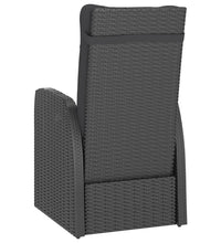 7-tlg. Garten-Essgruppe mit Auflagen Poly Rattan Schwarz