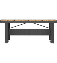 7-tlg. Garten-Essgruppe mit Auflagen Poly Rattan Schwarz