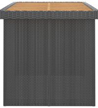 7-tlg. Garten-Essgruppe mit Auflagen Poly Rattan Schwarz