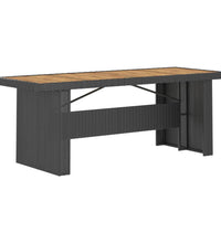 11-tlg. Garten-Essgruppe mit Kissen Poly Rattan Schwarz