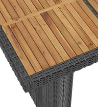 11-tlg. Garten-Essgruppe mit Kissen Poly Rattan Schwarz